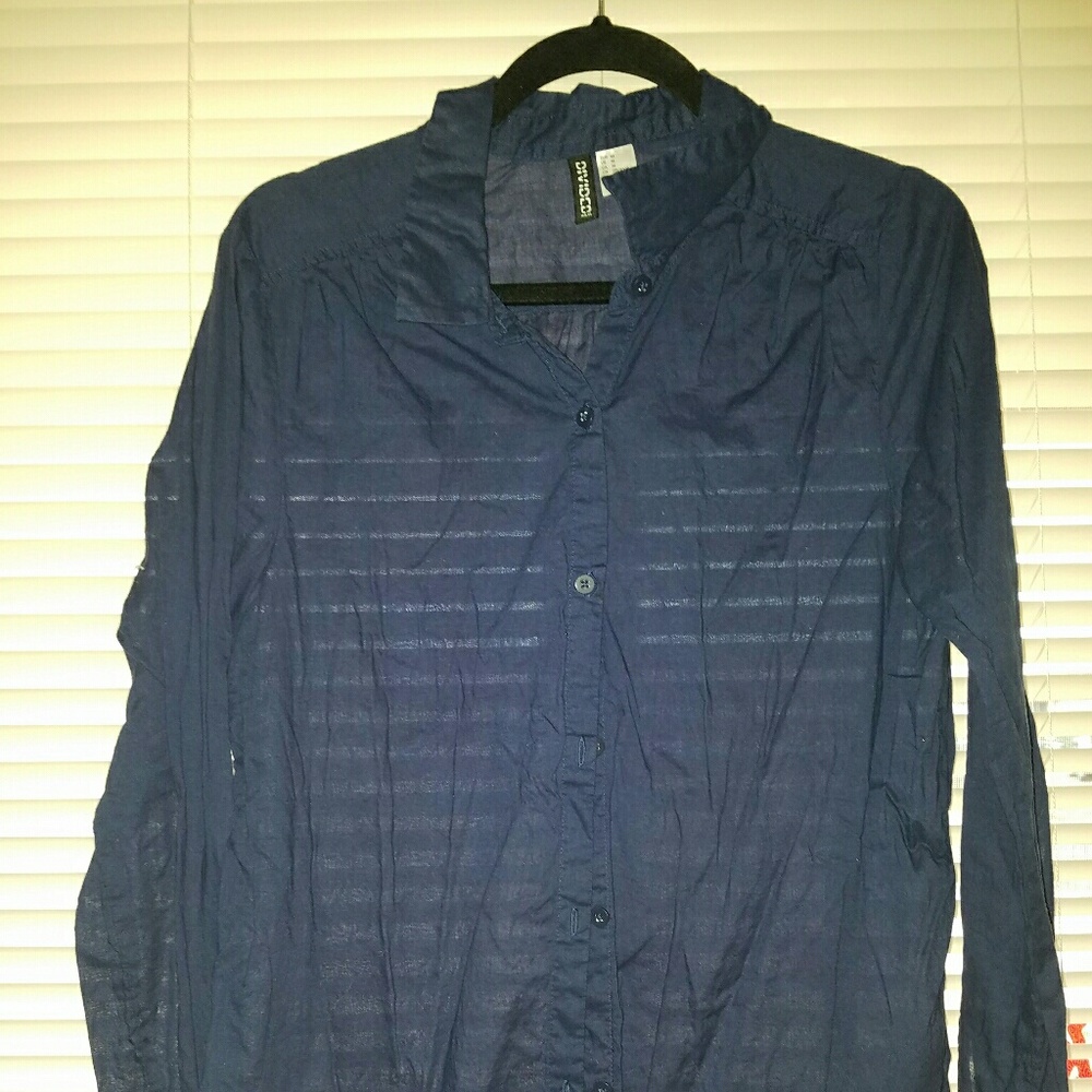 Navy Button down