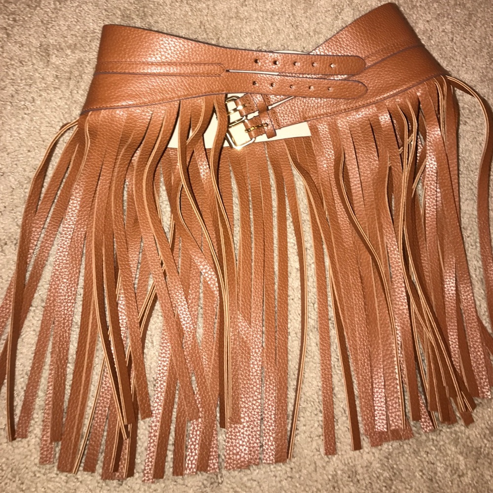 BCBG Fringe waist belt