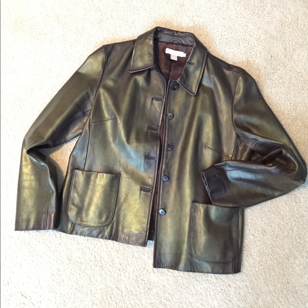 J.Crew Brown Leather Jacket
