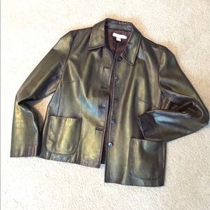 J.Crew Brown Leather Jacket