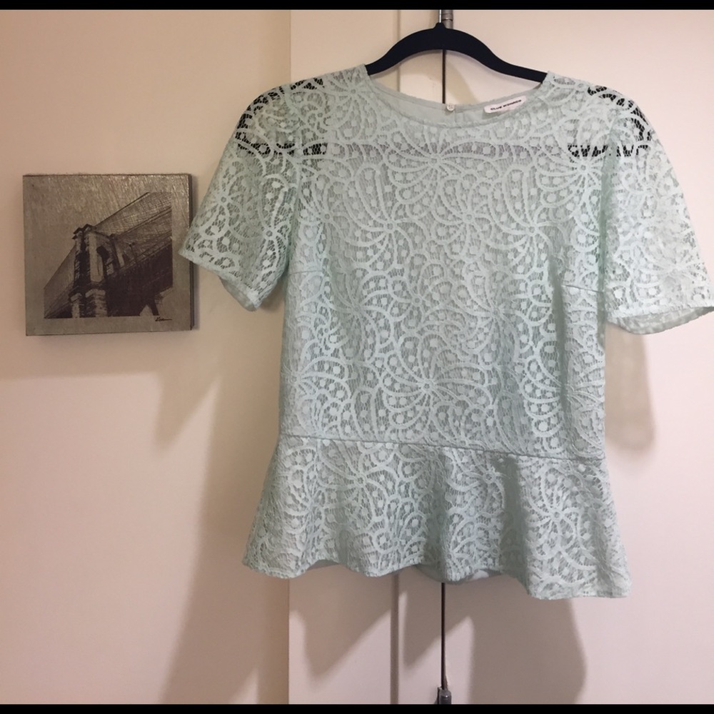 Club Monaco Lace peplum top