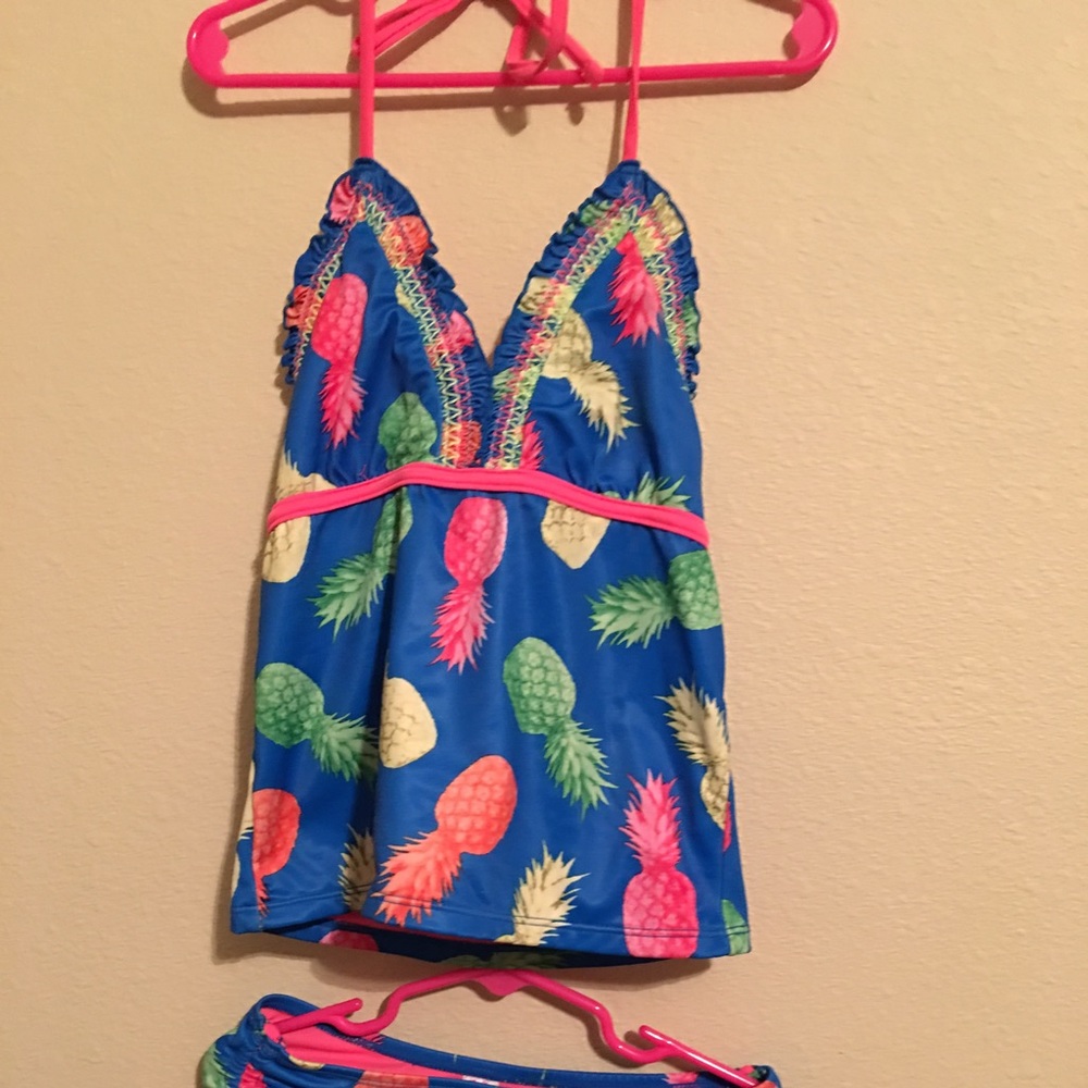 Justice Girls two piece swimming suit. Size 8