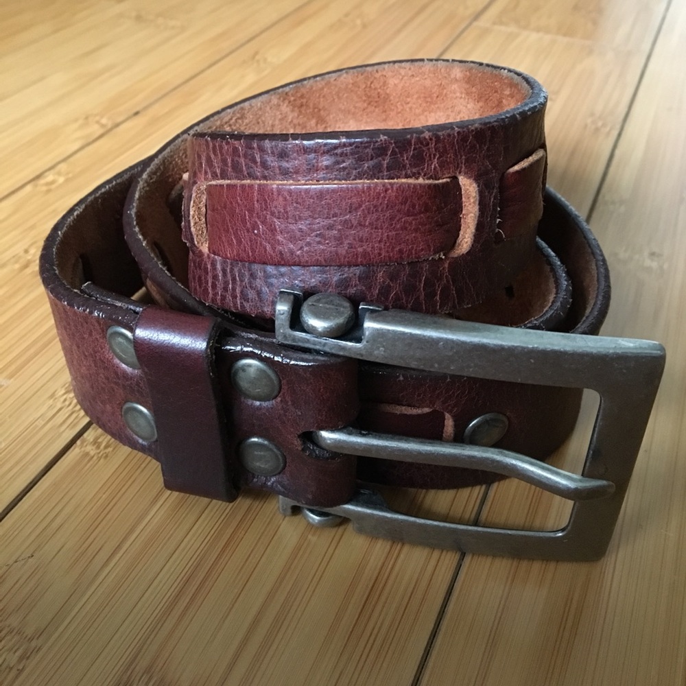 Brown genuine leather belt by Brave beltworks.