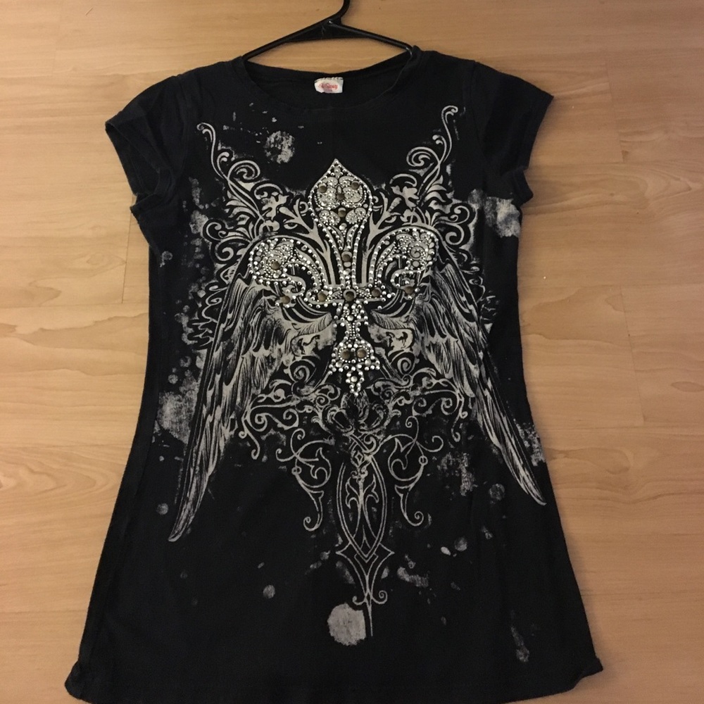 Rhinestone Encrusted Tee, Great Condition