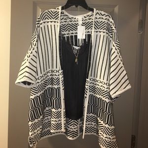 H&M Tribal Embroidered Sweater Kimono