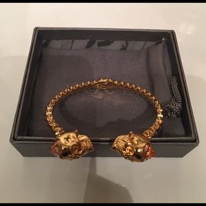 Alexander McQueen Skull Gold Bracelet