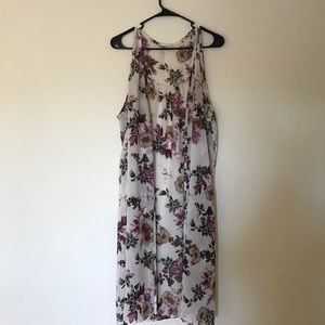 Long gorgeous flowy floral chiffon cardigan