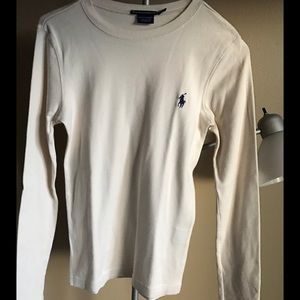 White Long Sleeve Polo T-Shirt