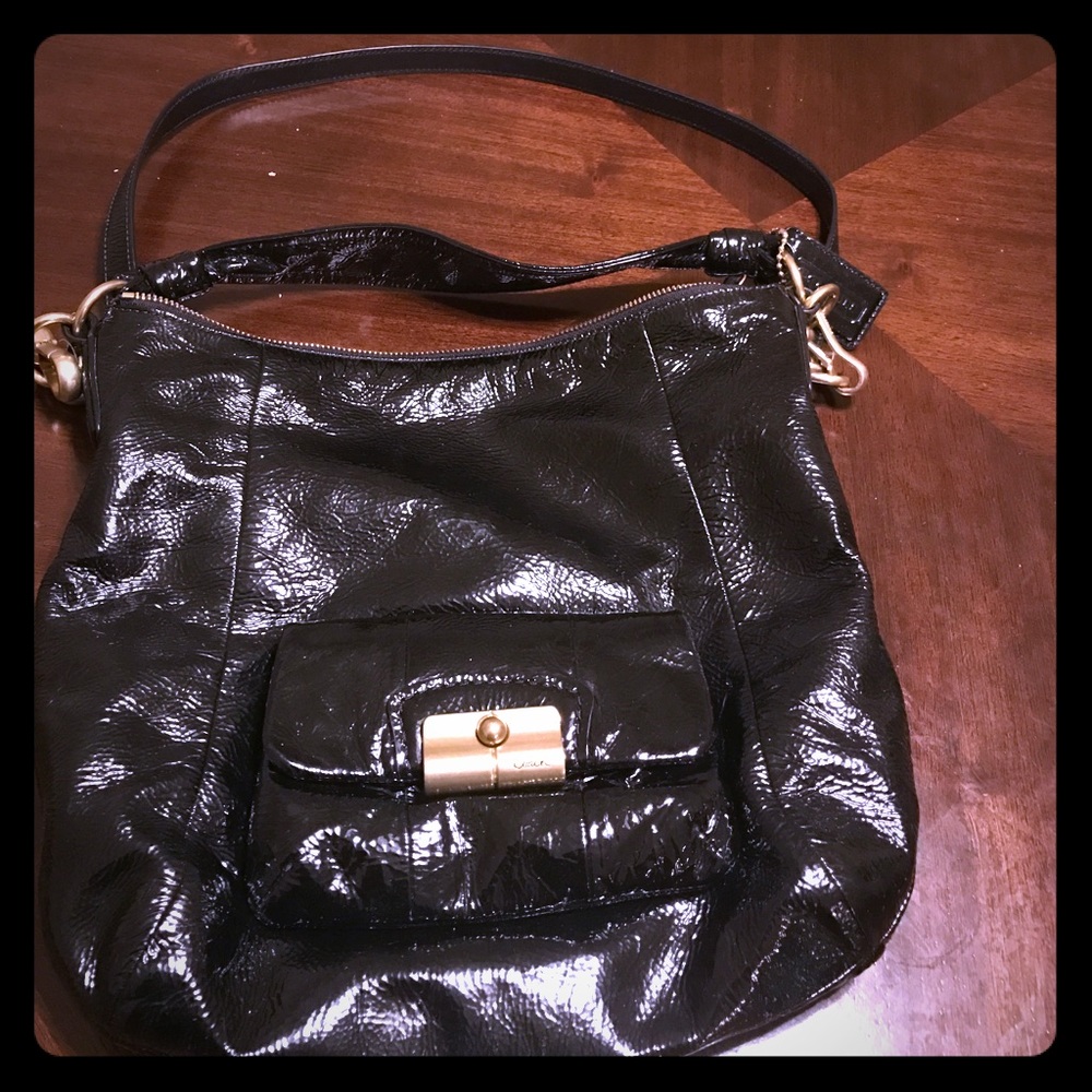 Coach patient leather handbag