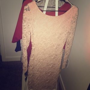 Long sleeved low back dress