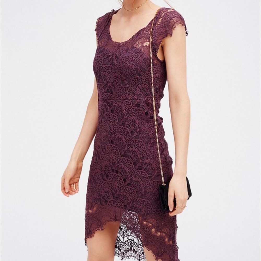 Free People Peekaboo Lace Slip Dress