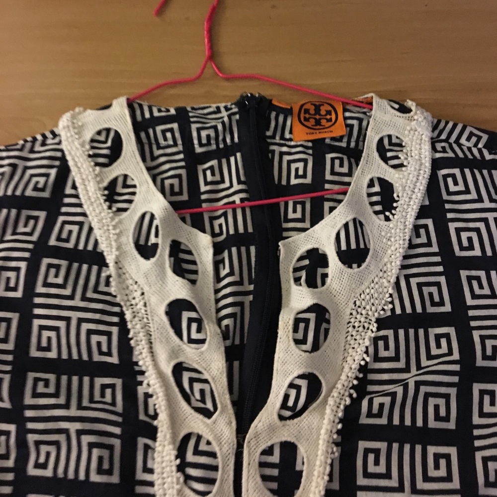 Tory Burch Long Sleeved Navy Top