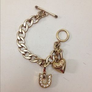 Juicy Couture gold charm bracelet