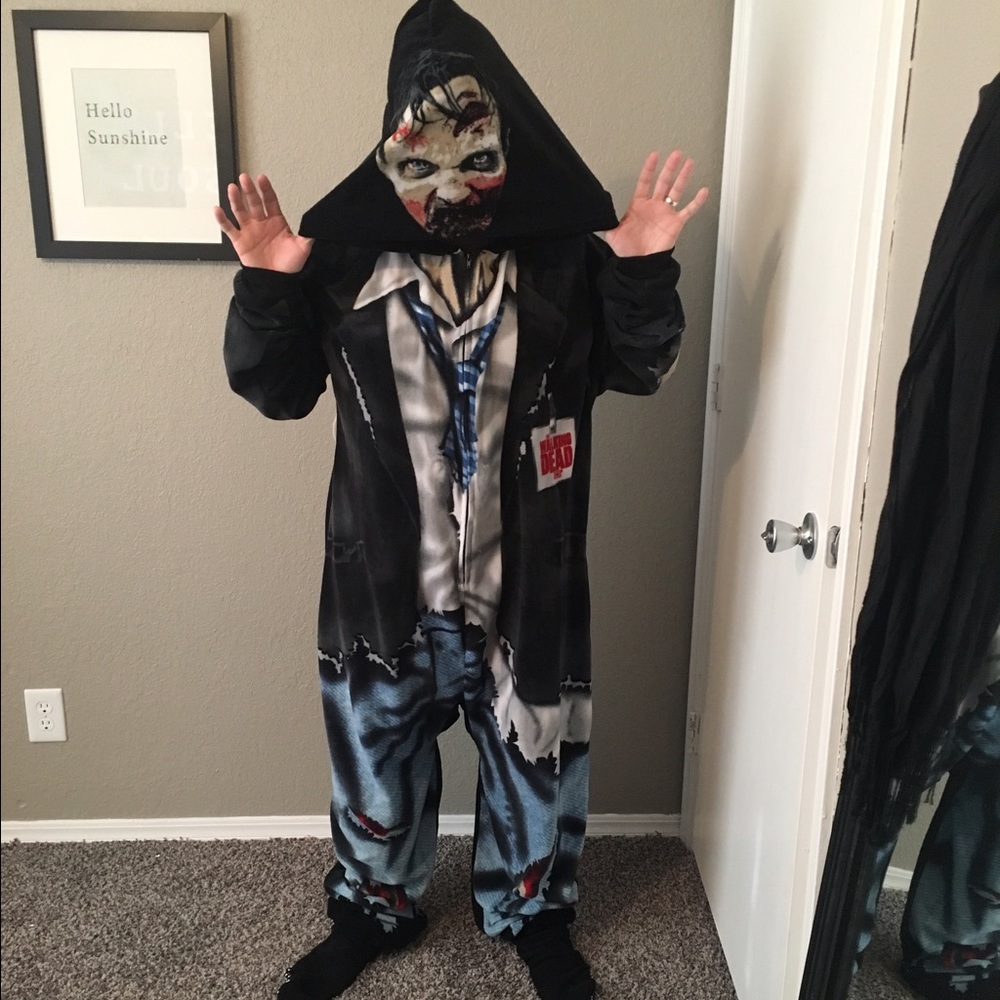 Walking dead hooded footie pajamas