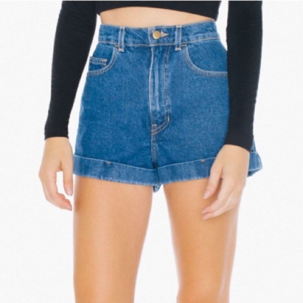 American Apparel High Waisted Cuff Shorts