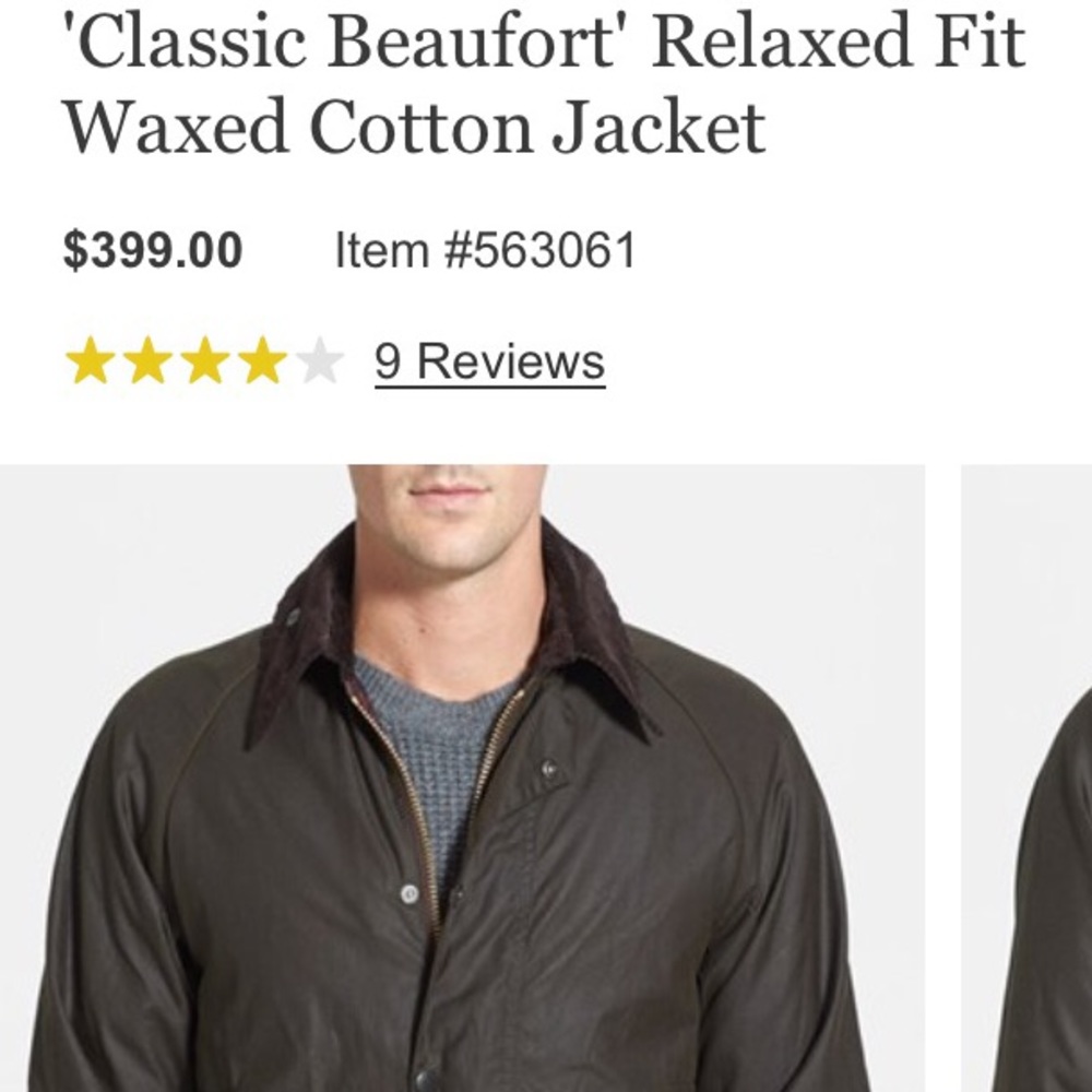 Barbour Classic Wax Beaufort- Olive