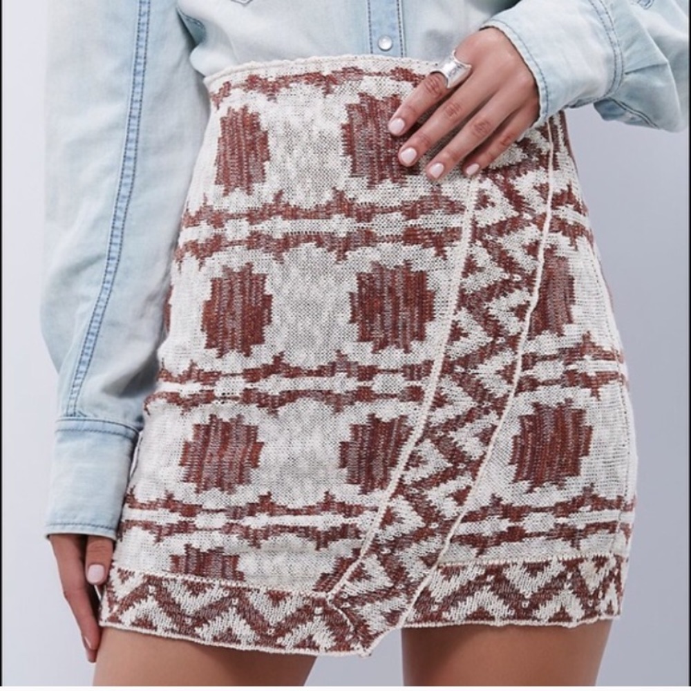 NWOT Free People Wrapped In You Blanket Skirt