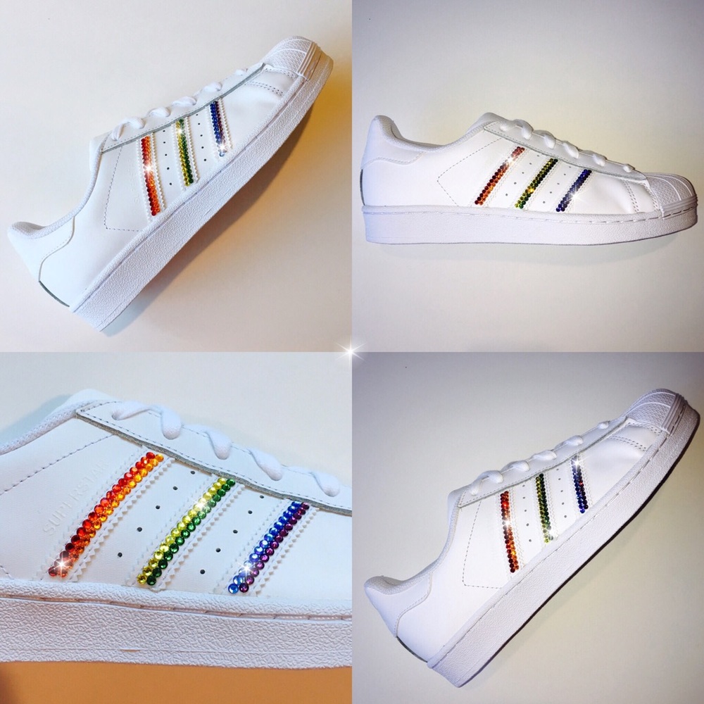 Bling Adidas Superstars with Swarovski Crystals