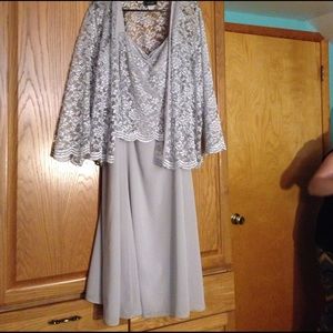 Two piece silver dress