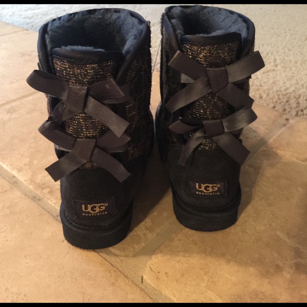 Ugg Boots - Sparkly Leopard / Navy and Gold
