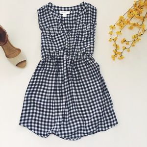 Blue and White Check Maternity Tunic
