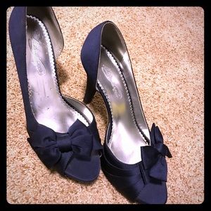 Wedding Heels. Davids bridal. navy heels