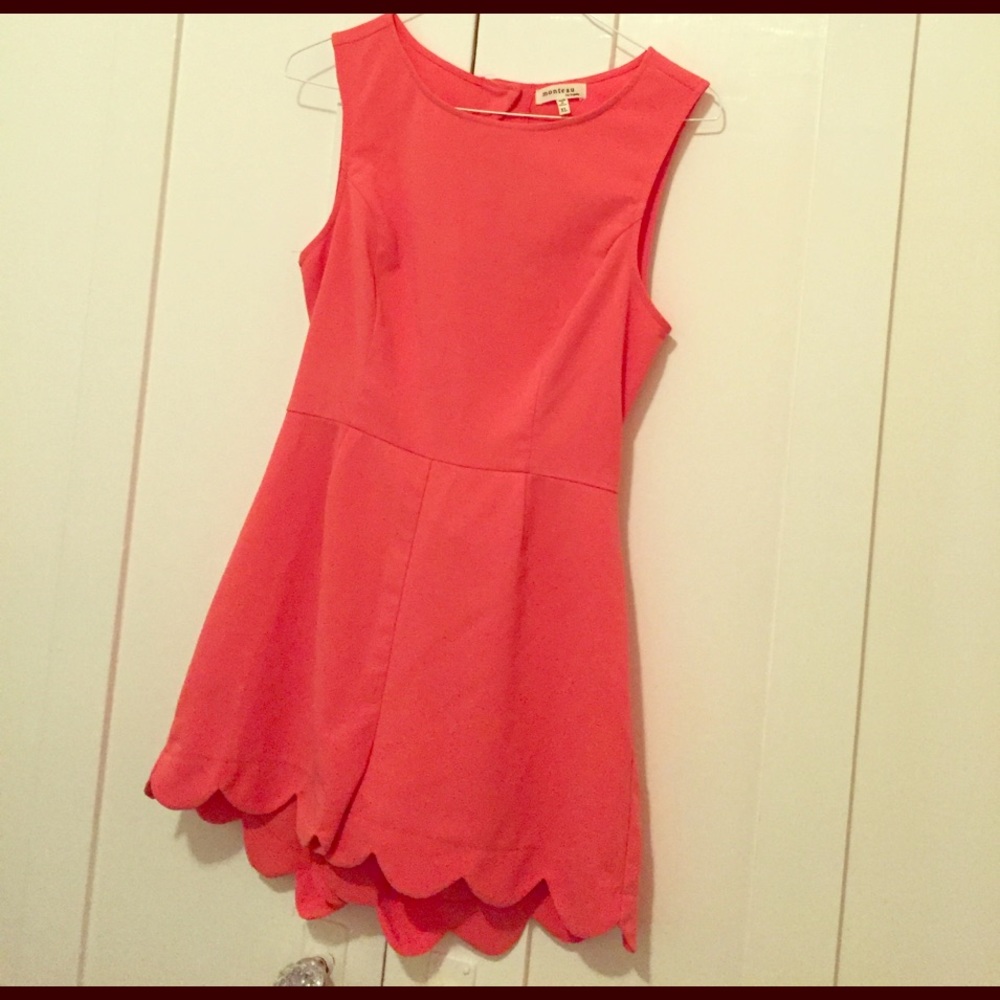 Pink scalloped romper