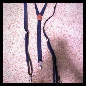 Men's navy suspenders