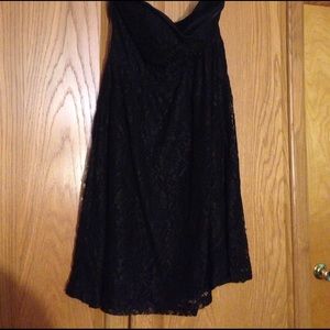 Strapless lacy dress