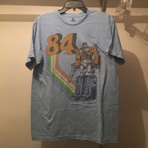 NWOT vintage-style transformers blue tshirt