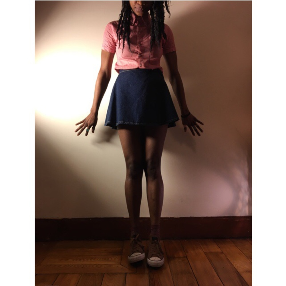 denim circle skirt