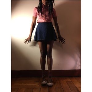 denim circle skirt