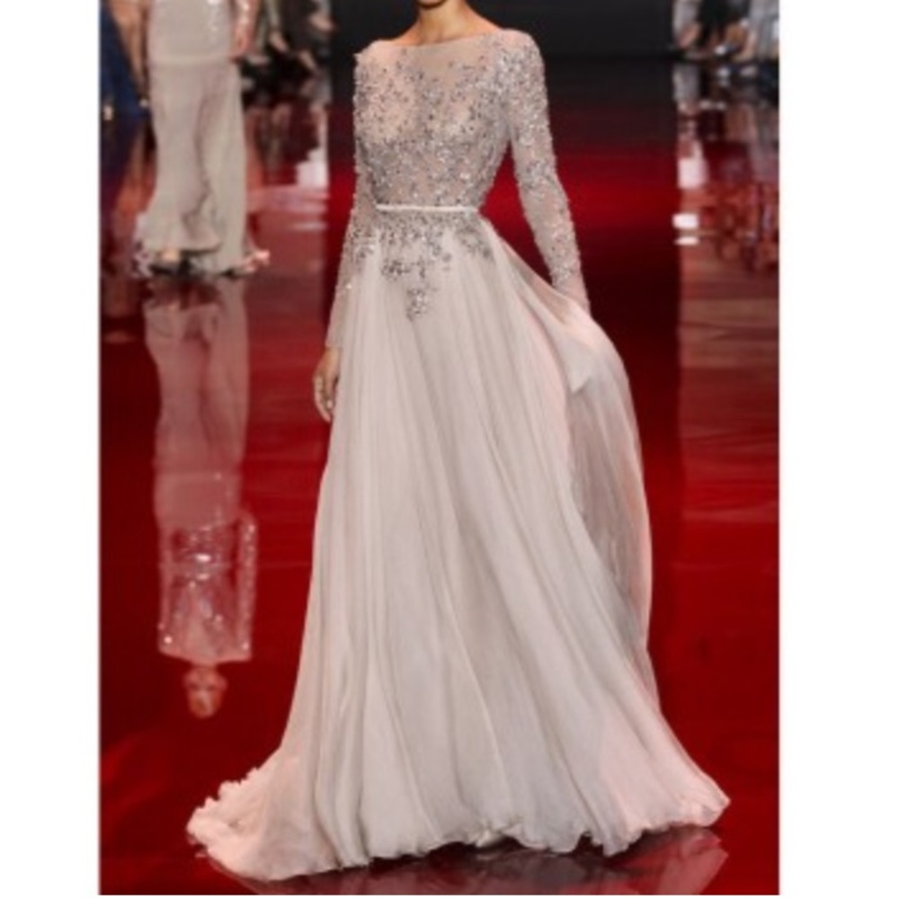 Long, backless prom dress