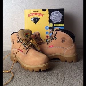 Leather Steel Toe Boots size 6 1/2 in Mens