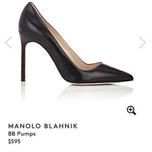 AUTHENTIC Manolo Blahnik 115mm Black LeatherPumps