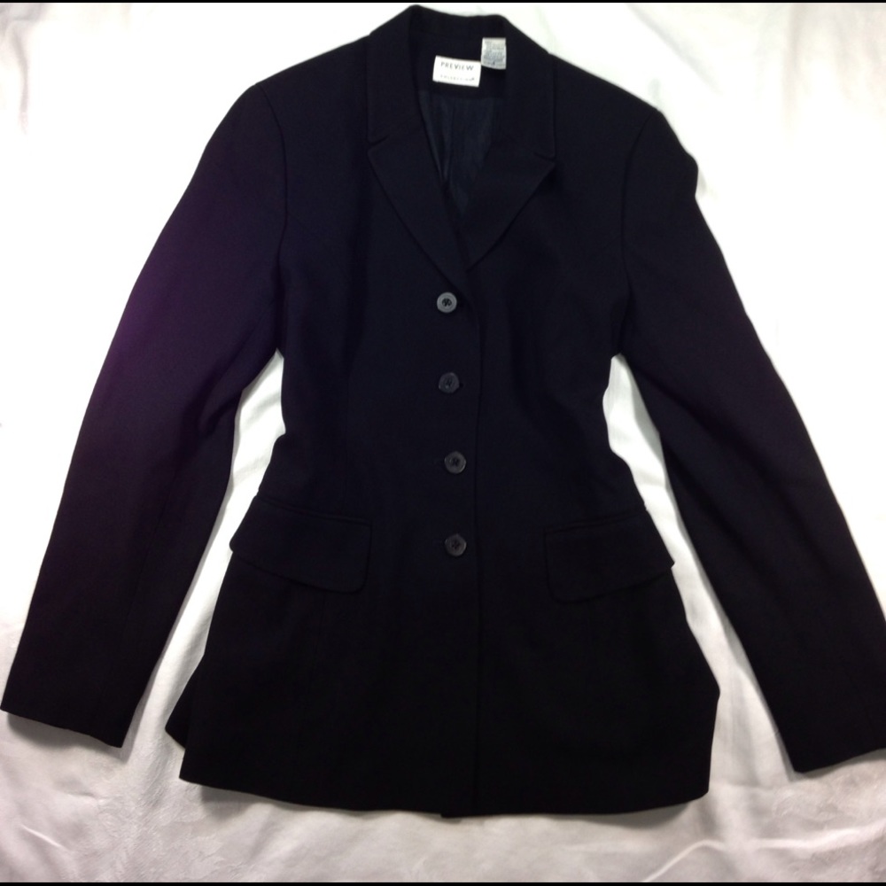 Black Preview Collection blazer size 8
