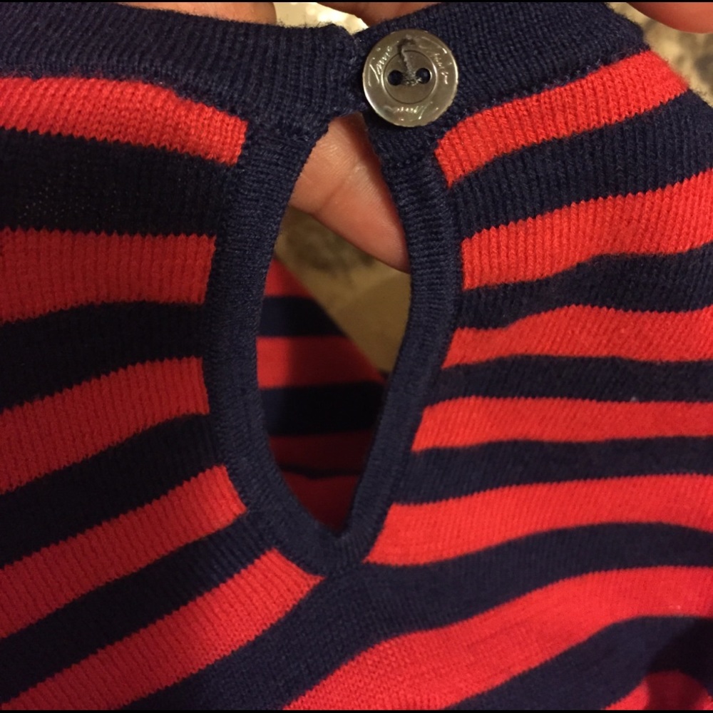 Trina Turk Red Blue Striped Sleeveless Knit Tank - Picture 5 of 8