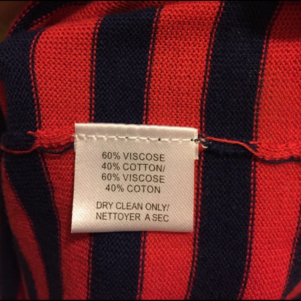 Trina Turk Red Blue Striped Sleeveless Knit Tank - Picture 6 of 8
