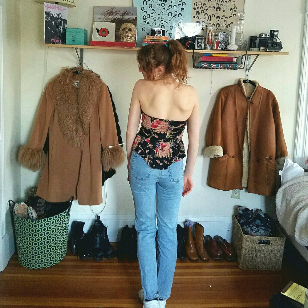 Vintage peplum top not actually free people w/e