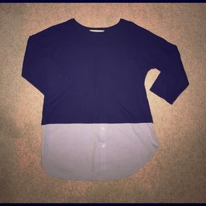 Blue two in one loft top