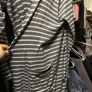 LulaRoe Striped Gray Sarah