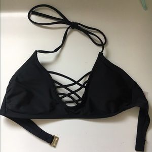 NEVER BEEN WORN BLACK STRAPPY BIKINI TOP