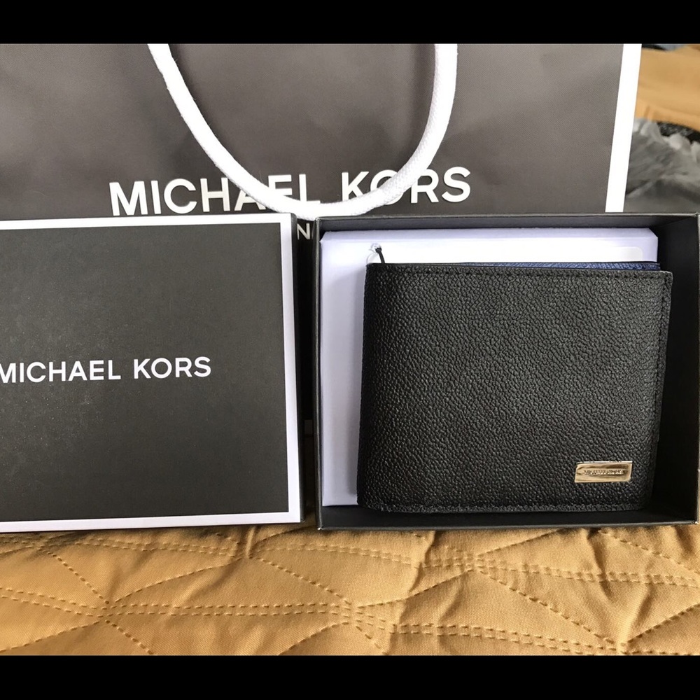 sale MK Jet Set Men Billfold Leather