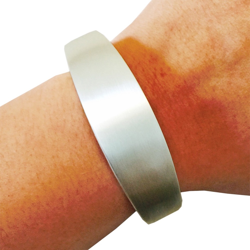 TORY Brushed Silver FITBIT FLEX 2 Tracker Bracelet