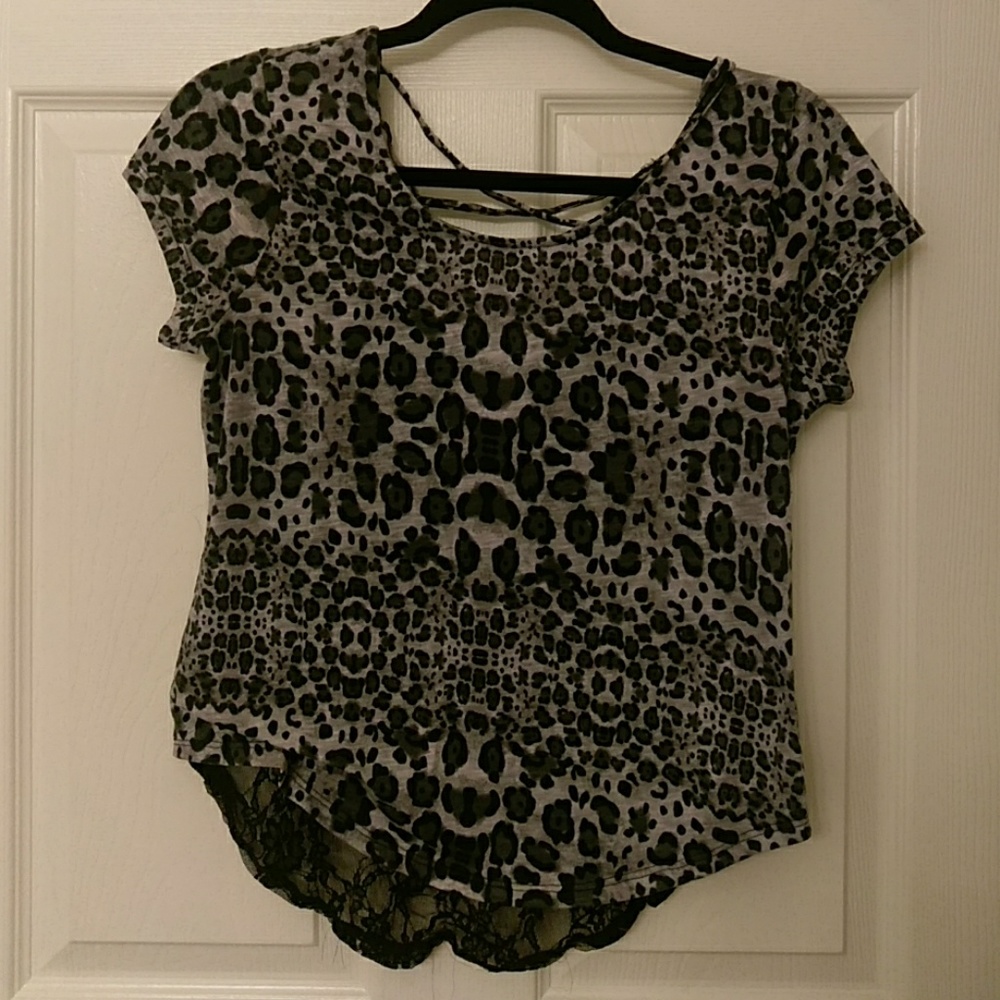 Lacey cross back top