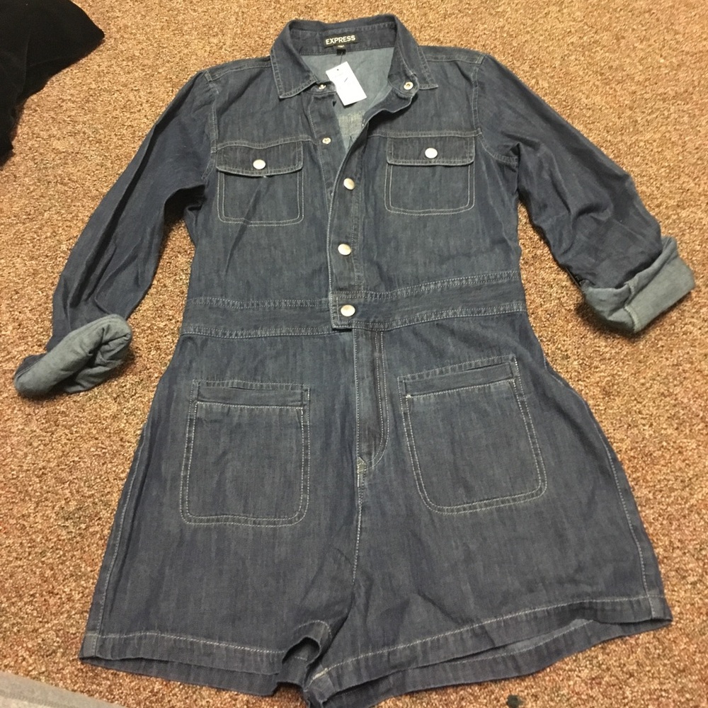 Denim romper