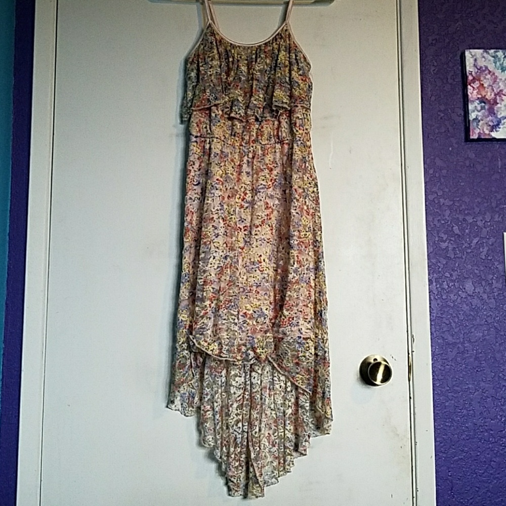Floral high-low dress