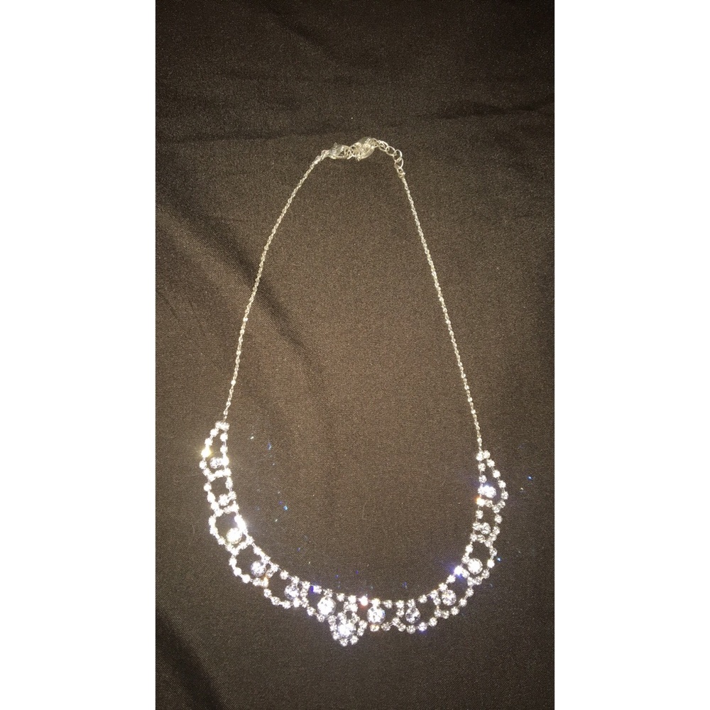 Shiny, perfect, fake diamond necklace