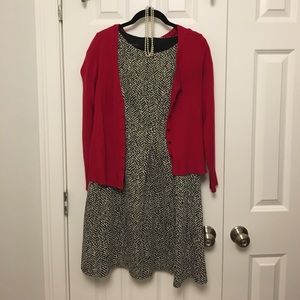 Vintage inspired black and white dress