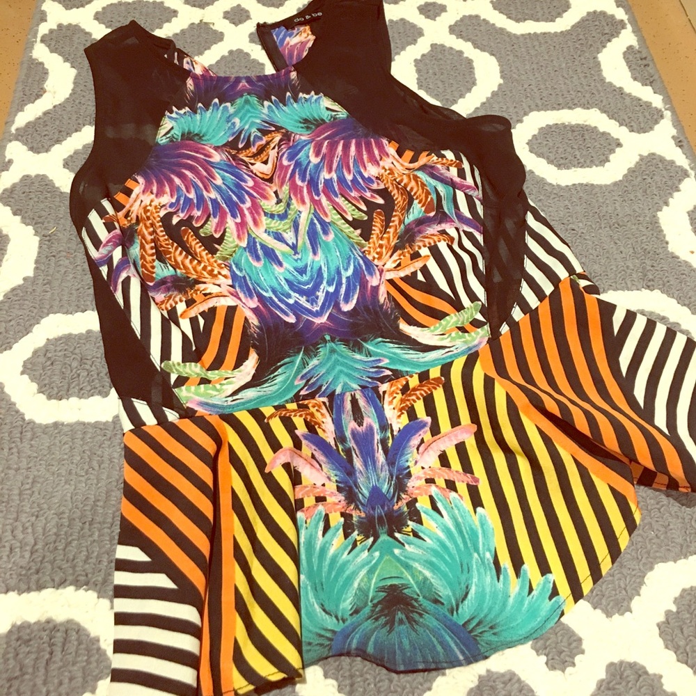 Tribal print shirt with peplum fit!